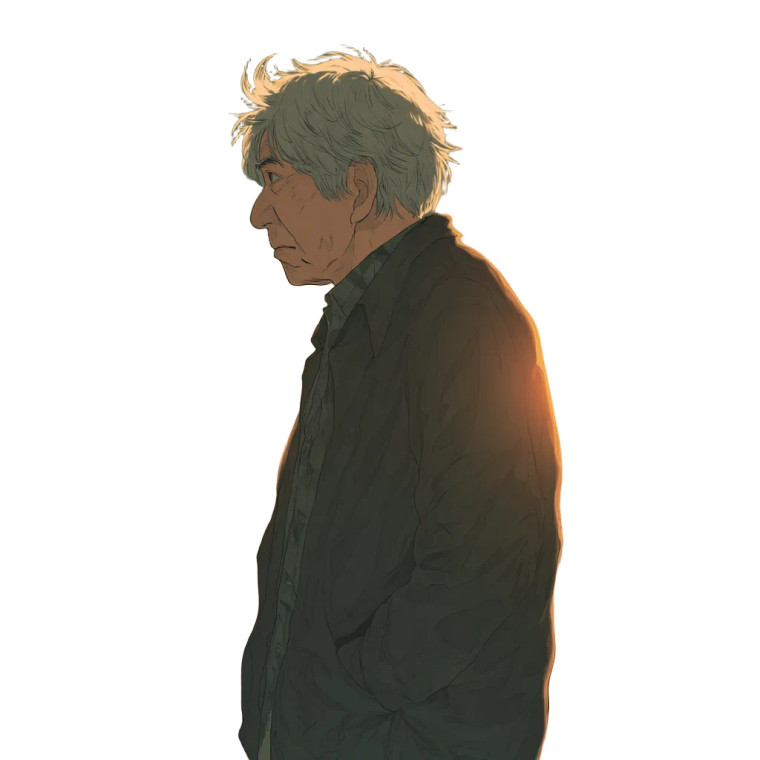 Elderly Man'S Regret Vinyl Car Decal Sticker – Waterproof & UV-Resistant 