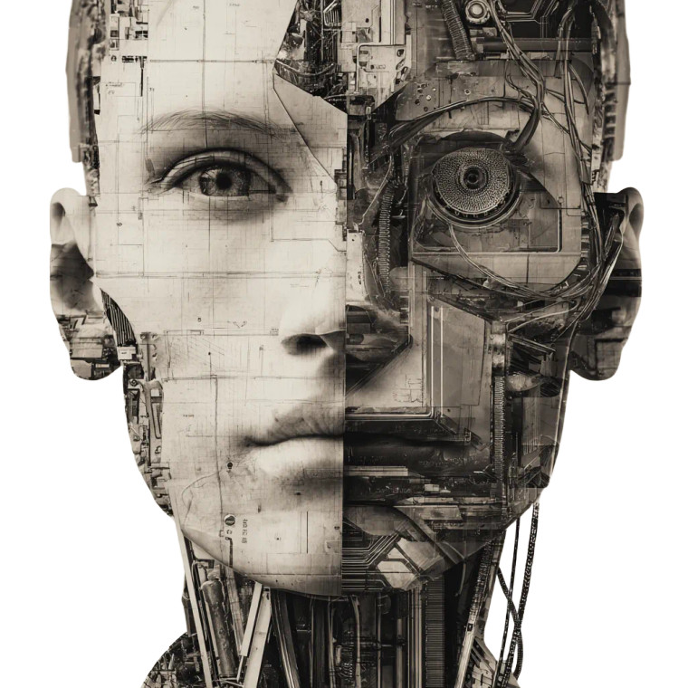 Cybernetic Face V2 Vinyl Car Decal Sticker – Waterproof & UV-Resistant 