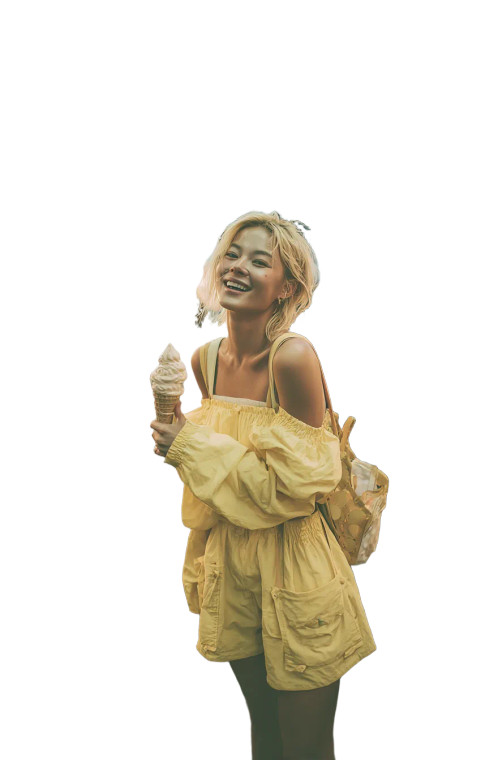 Blonde In Yellow V3 Vinyl Car Decal Sticker – Waterproof & UV-Resistant 