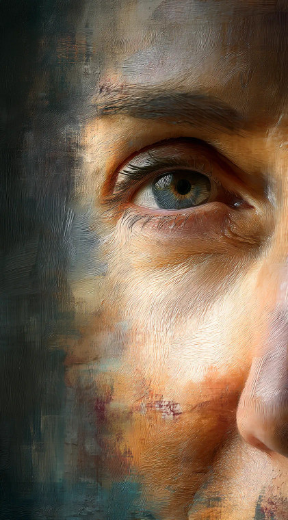 Aging Woman Portrait Vinyl Car Decal Sticker – Waterproof & UV-Resistant 