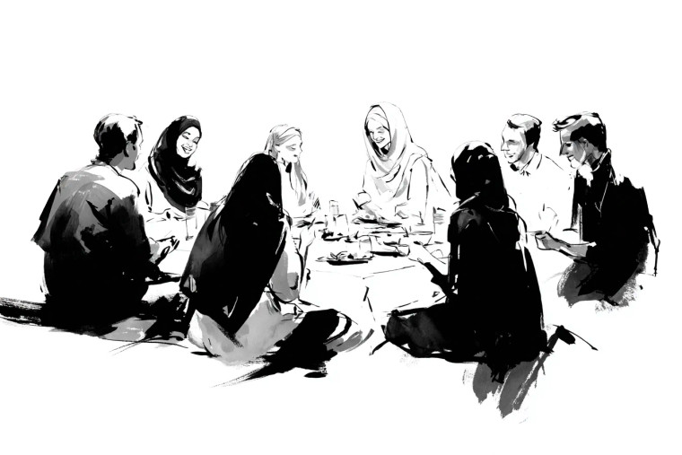 Ramadan Gathering Vinyl Car Decal Sticker – Waterproof & UV-Resistant 