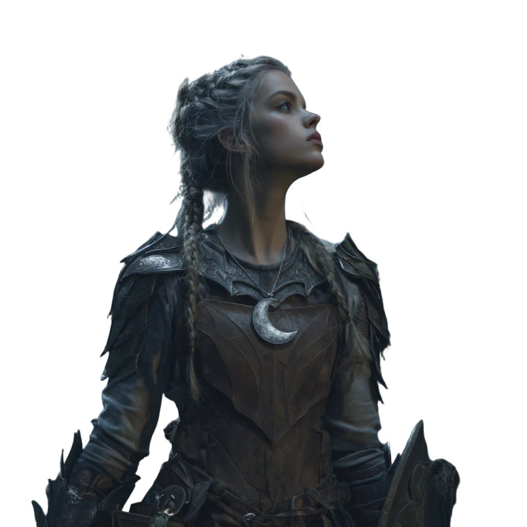 Moonlit Forest Maiden Vinyl Car Decal Sticker – Waterproof & UV-Resistant 