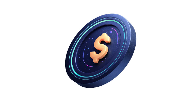 Stylised Floating Coin Vinyl Car Decal Sticker – Waterproof & UV-Resistant 