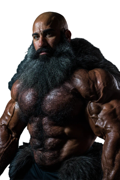 Hairy Muscle Giant Vinyl Car Decal Sticker – Waterproof & UV-Resistant 