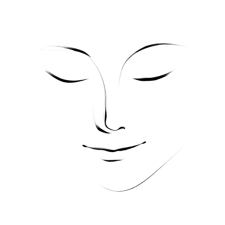Gentle Smiling Face Vinyl Car Decal Sticker – Waterproof & UV-Resistant 