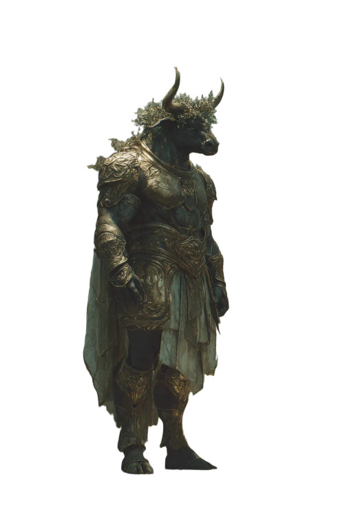 Heroic Minotaur Warrior Vinyl Car Decal Sticker – Waterproof & UV-Resistant 