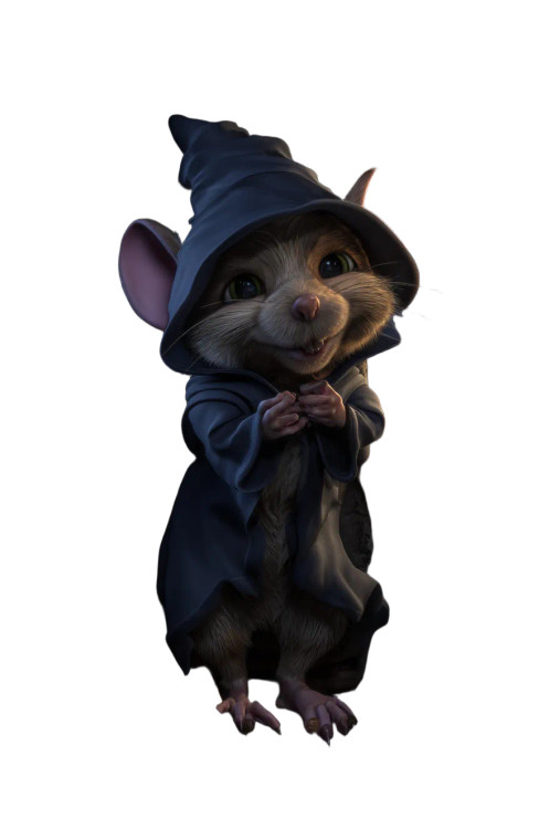 Wizard Dormouse Hiding Vinyl Car Decal Sticker – Waterproof & UV-Resistant 