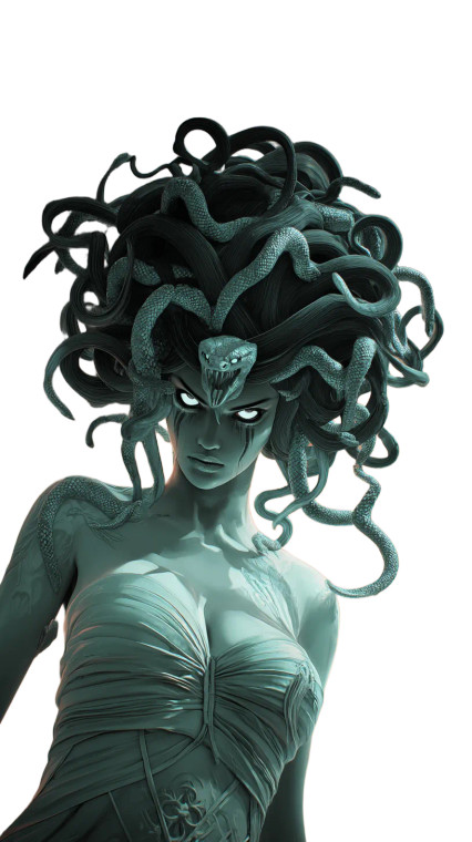 Mythological Gorgon Vinyl Car Decal Sticker – Waterproof & UV-Resistant 