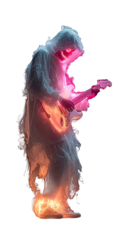 Ghostly Musician Vinyl Car Decal Sticker – Waterproof & UV-Resistant 
