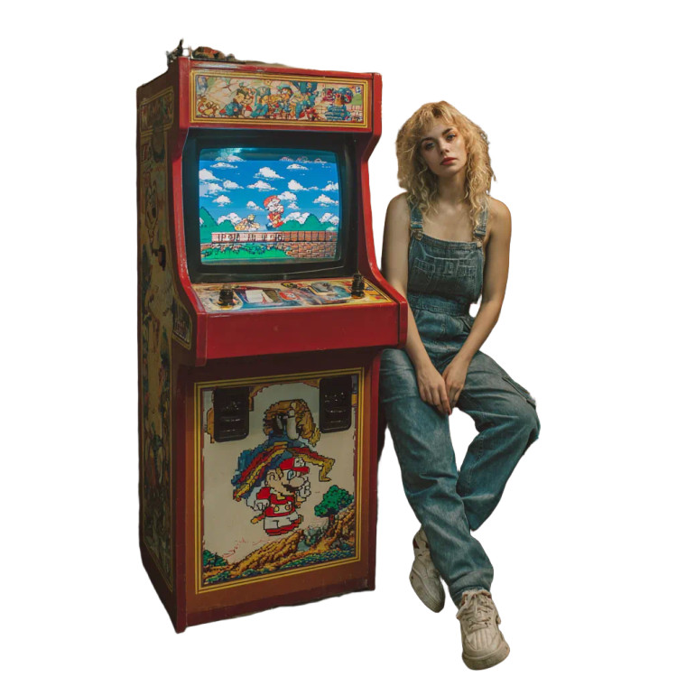 Retro Arcade Machine V3 Vinyl Car Decal Sticker – Waterproof & UV-Resistant 