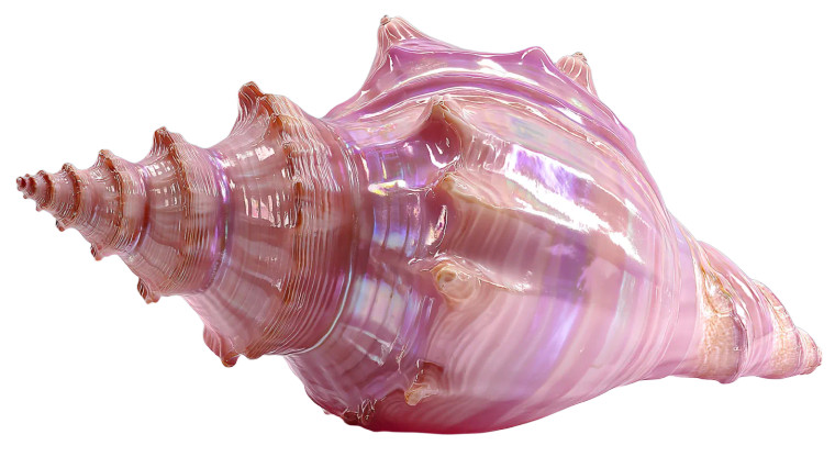 Pearlescent Conch Shell Vinyl Car Decal Sticker – Waterproof & UV-Resistant 