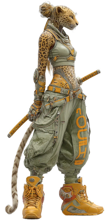 Cheetah Warrior Vinyl Car Decal Sticker – Waterproof & UV-Resistant 