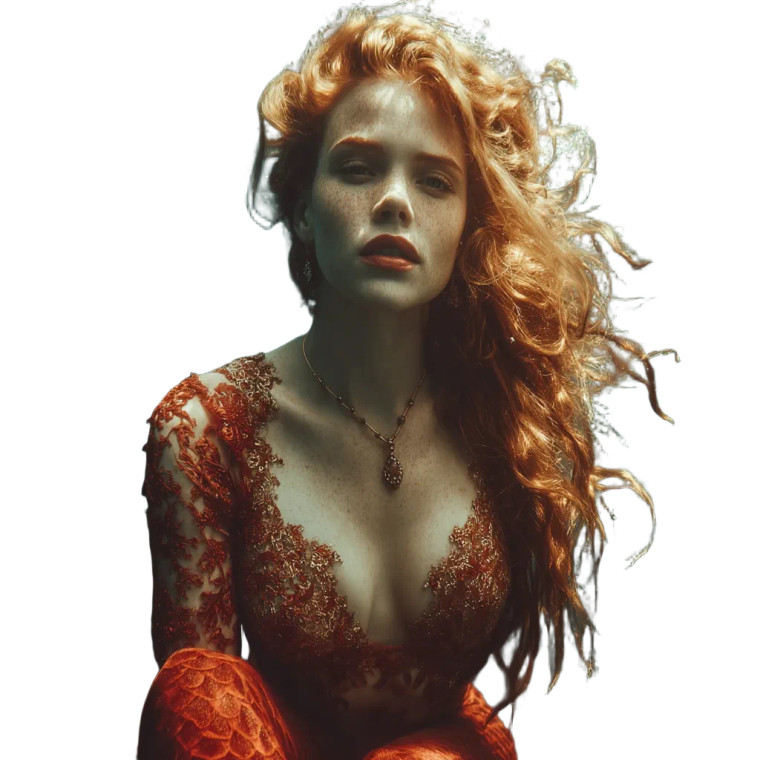 Copper Mermaid Vinyl Car Decal Sticker – Waterproof & UV-Resistant 