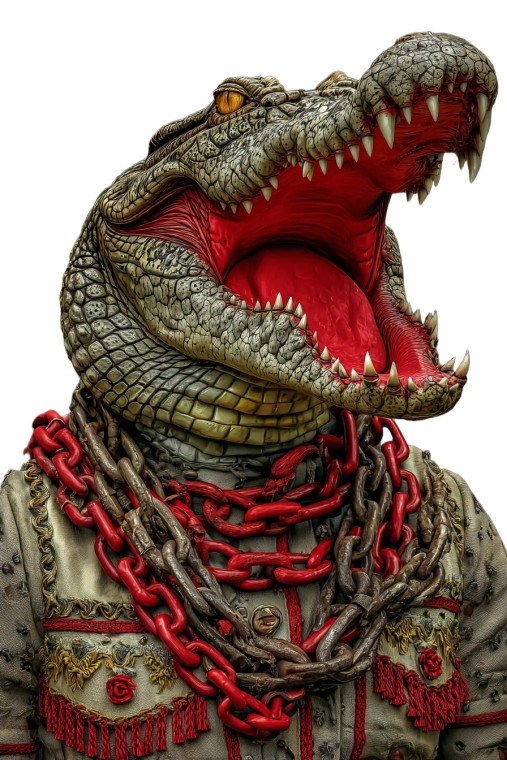 Aggressive Crocodile Vinyl Car Decal Sticker – Waterproof & UV-Resistant 