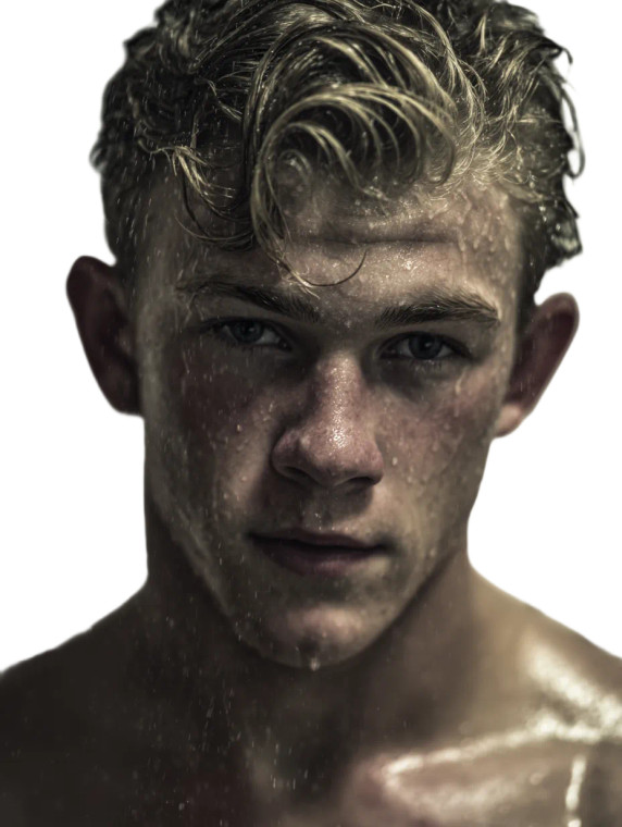 Muscular Athlete Shower Vinyl Car Decal Sticker – Waterproof & UV-Resistant 