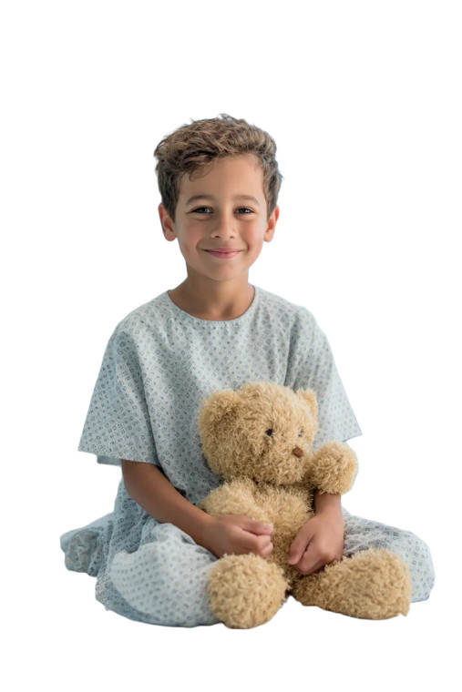 Smiling Hospital Boy Vinyl Car Decal Sticker – Waterproof & UV-Resistant 