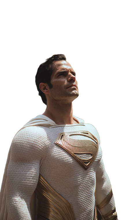 Superman In White Vinyl Car Decal Sticker – Waterproof & UV-Resistant 