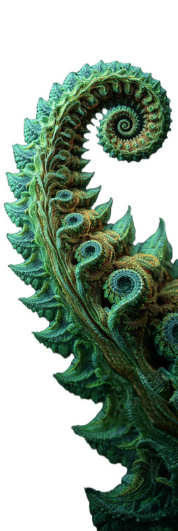 Fibonacci Fern Vinyl Car Decal Sticker – Waterproof & UV-Resistant 
