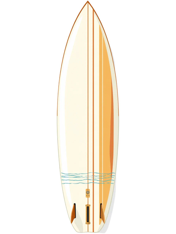 Simple Surfboard V2 Vinyl Car Decal Sticker – Waterproof & UV-Resistant 