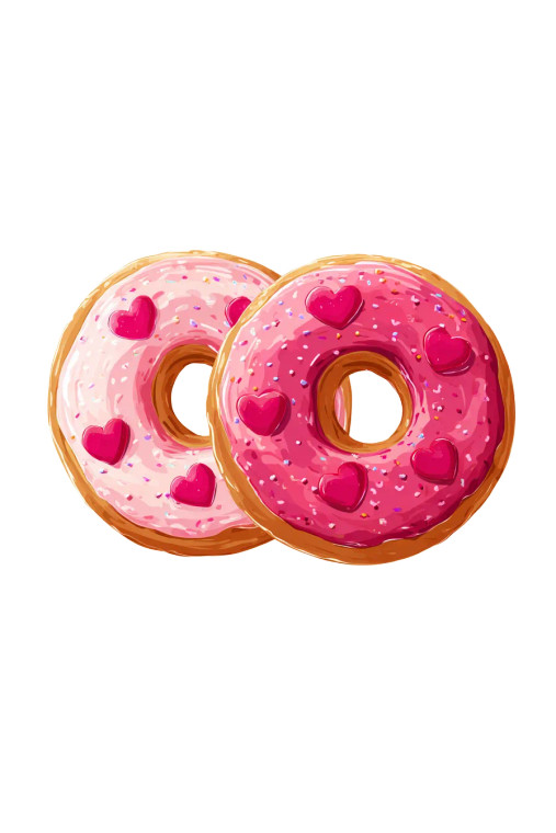 Cute Donut Duo Vinyl Car Decal Sticker – Waterproof & UV-Resistant 