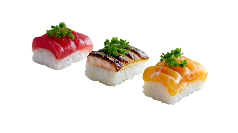 Sushi On Plate Vinyl Car Decal Sticker – Waterproof & UV-Resistant 