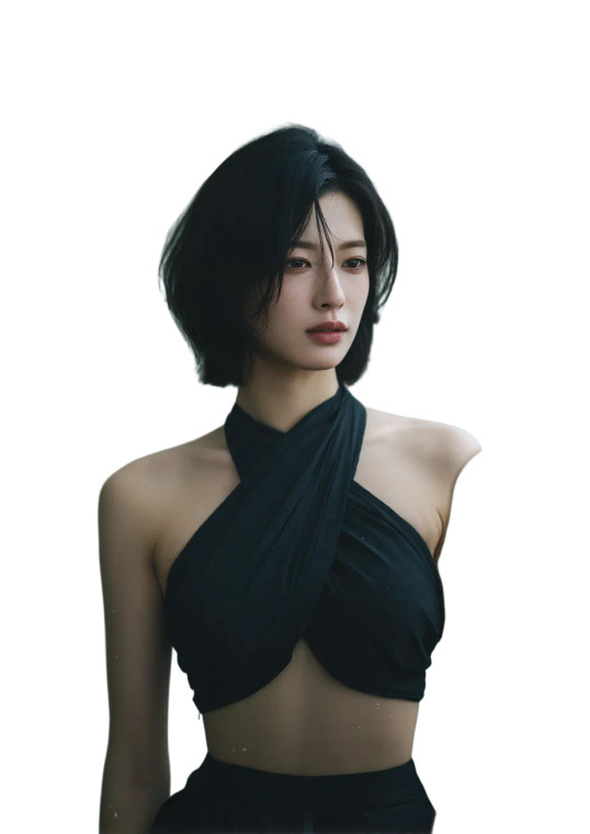 Korean Woman Portrait V75 Vinyl Car Decal Sticker – Waterproof & UV-Resistant 
