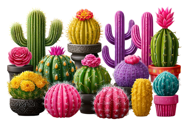 Cactus Collection Vinyl Car Decal Sticker – Waterproof & UV-Resistant 