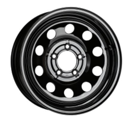 Vesper 16x6 Trailer Wheel | Black Finish, TPMS Compatible, 4460lb Load Capacity