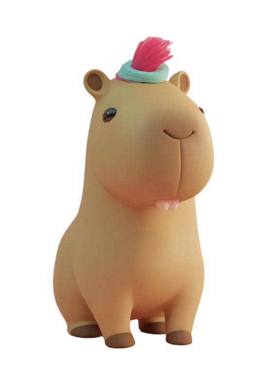Baby Capybara Illustration Vinyl Car Decal Sticker – Waterproof & UV-Resistant 