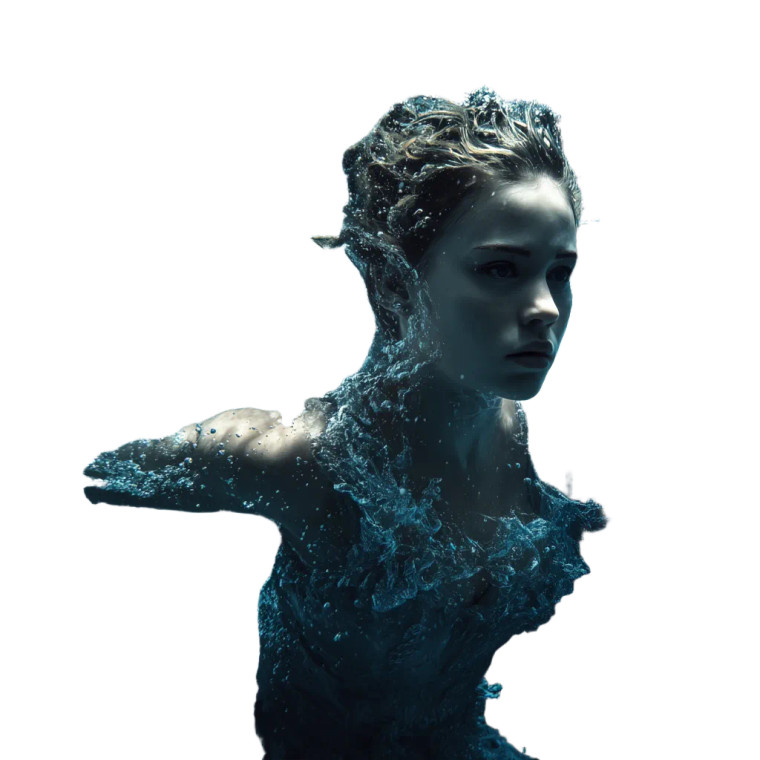 Emerging Water Goddess V2 Vinyl Car Decal Sticker – Waterproof & UV-Resistant 