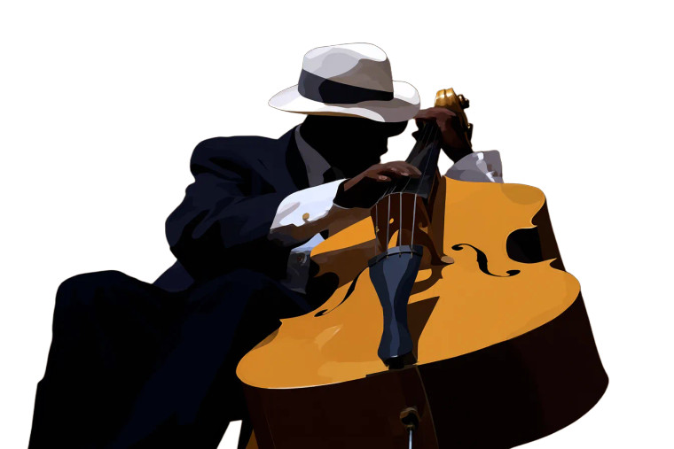 Jazz Musician Silhouette V3 Vinyl Car Decal Sticker – Waterproof & UV-Resistant 