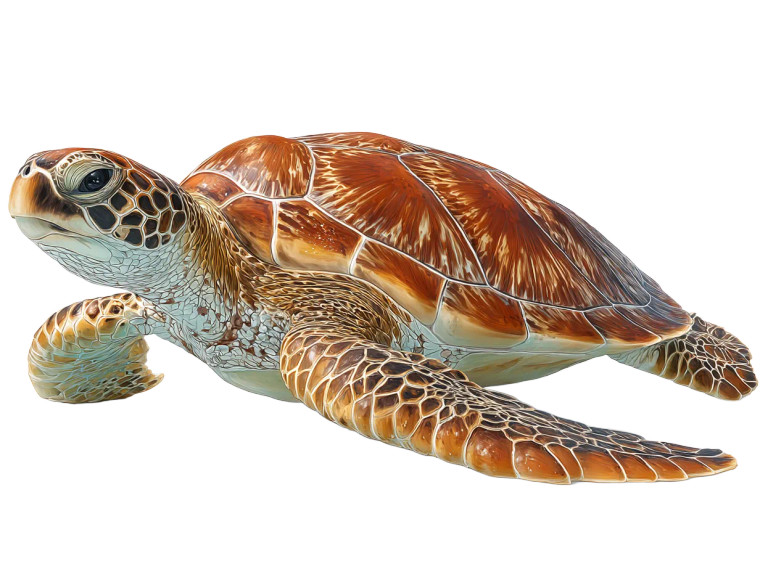 Green Sea Turtle V2 Vinyl Car Decal Sticker – Waterproof & UV-Resistant 