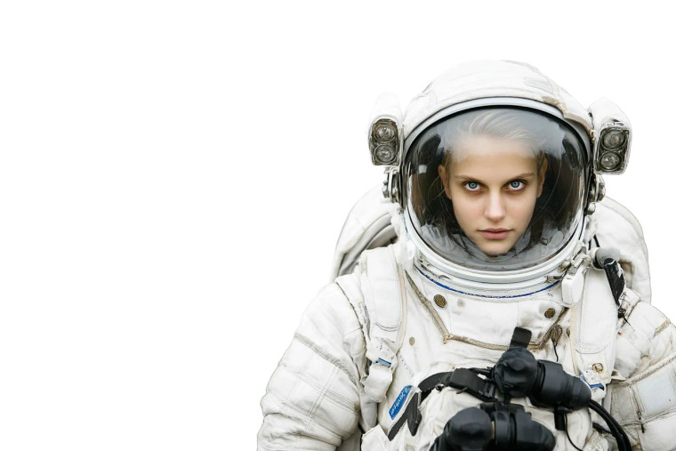 Female Astronaut Close-Up Vinyl Car Decal Sticker – Waterproof & UV-Resistant 