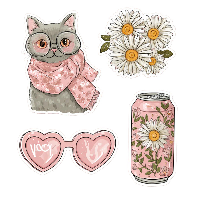 Retro Cat Stickers Vinyl Car Decal Sticker – Waterproof & UV-Resistant 