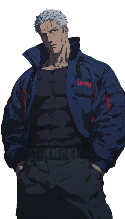 Confident Anime Man V9 Vinyl Car Decal Sticker – Waterproof & UV-Resistant 