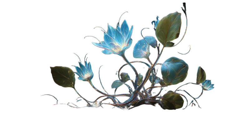 Bioluminescent Fantasy Plant Vinyl Car Decal Sticker – Waterproof & UV-Resistant 