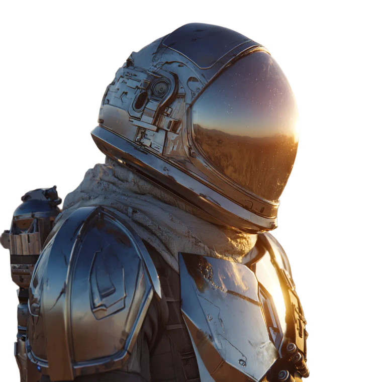 Futuristic Sci-Fi Warrior Vinyl Car Decal Sticker – Waterproof & UV-Resistant 