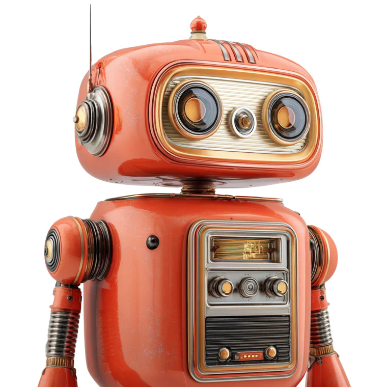 Retro Robot Toy Vinyl Car Decal Sticker – Waterproof & UV-Resistant 
