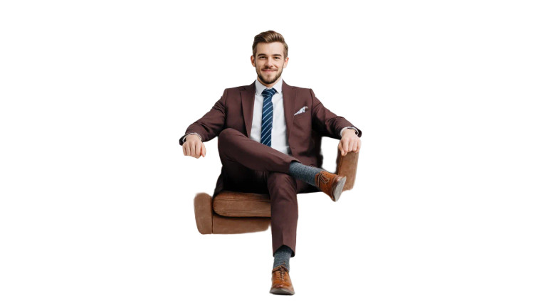 Professional Man Sitting Vinyl Car Decal Sticker – Waterproof & UV-Resistant 