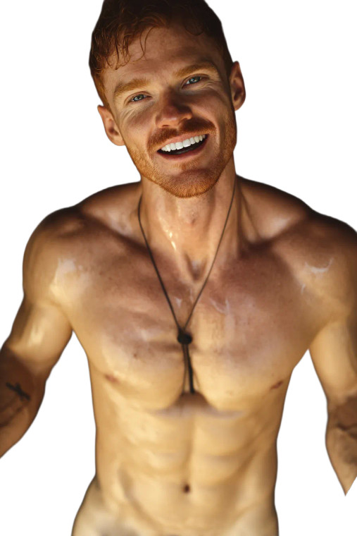 Ginger Hunky Male Vinyl Car Decal Sticker – Waterproof & UV-Resistant 