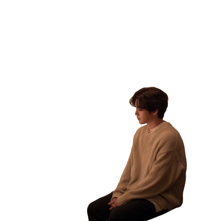 Praying Korean Man Vinyl Car Decal Sticker – Waterproof & UV-Resistant 