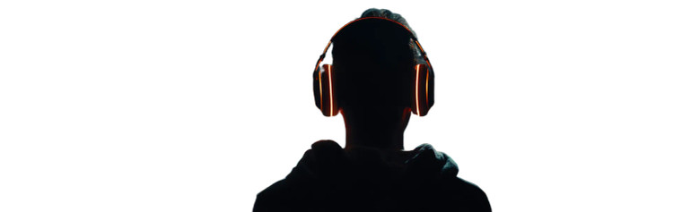 Glowing Headphones Editor Vinyl Car Decal Sticker – Waterproof & UV-Resistant 