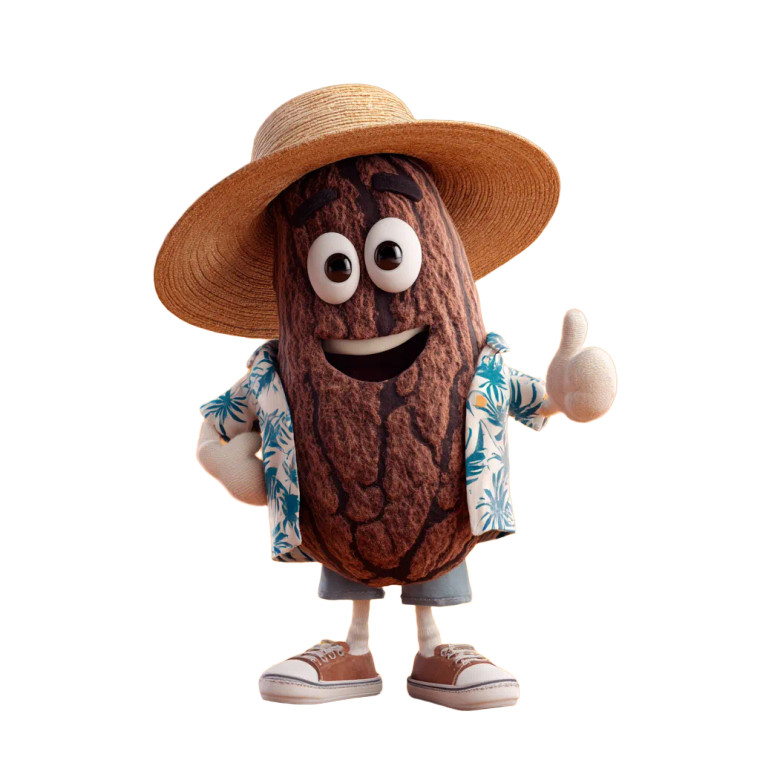 Cute Cocoa Mascot Vinyl Car Decal Sticker – Waterproof & UV-Resistant 