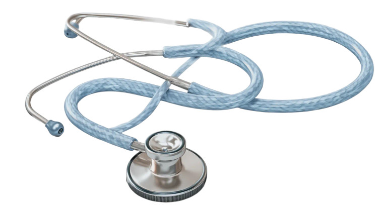 Stethoscope Isolated Vinyl Car Decal Sticker – Waterproof & UV-Resistant 