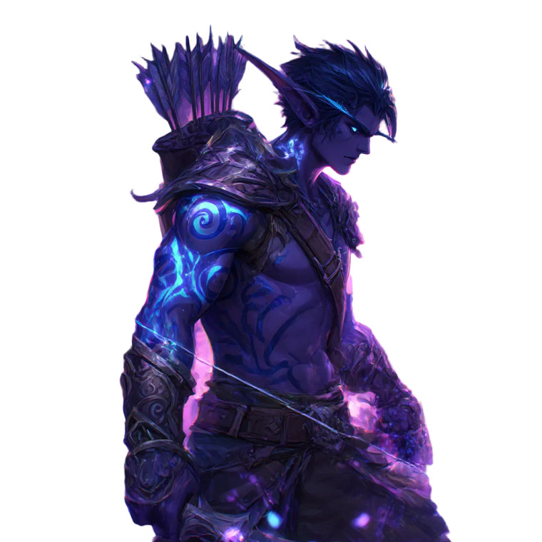 Void Elf Archer Vinyl Car Decal Sticker – Waterproof & UV-Resistant 