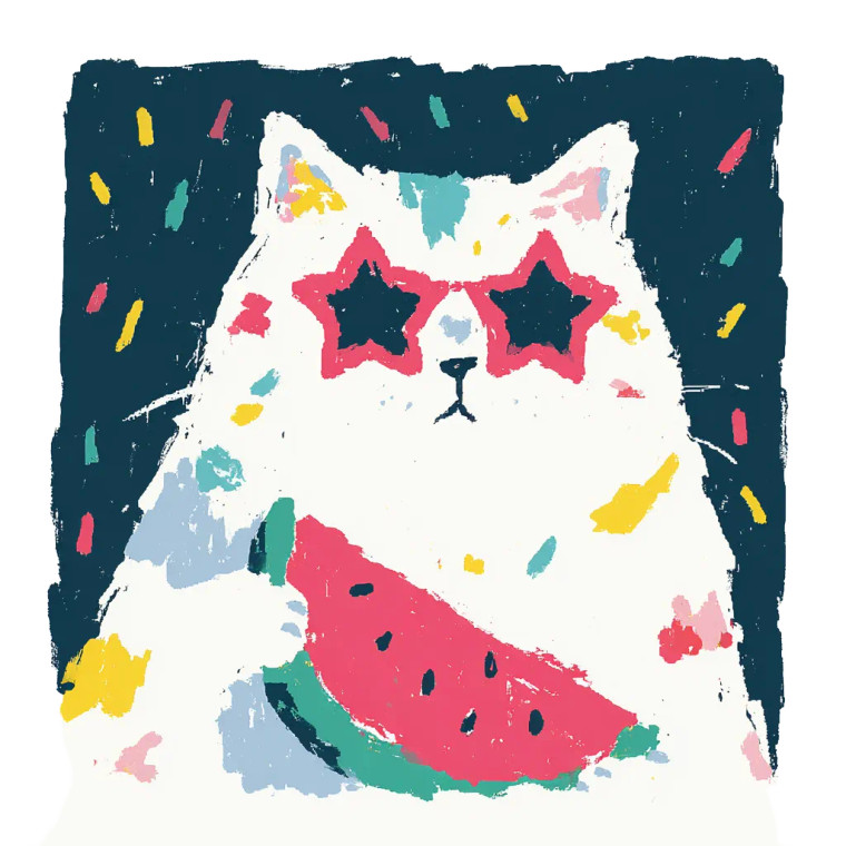 Fat Cat Sunglasses V2 Vinyl Car Decal Sticker – Waterproof & UV-Resistant 