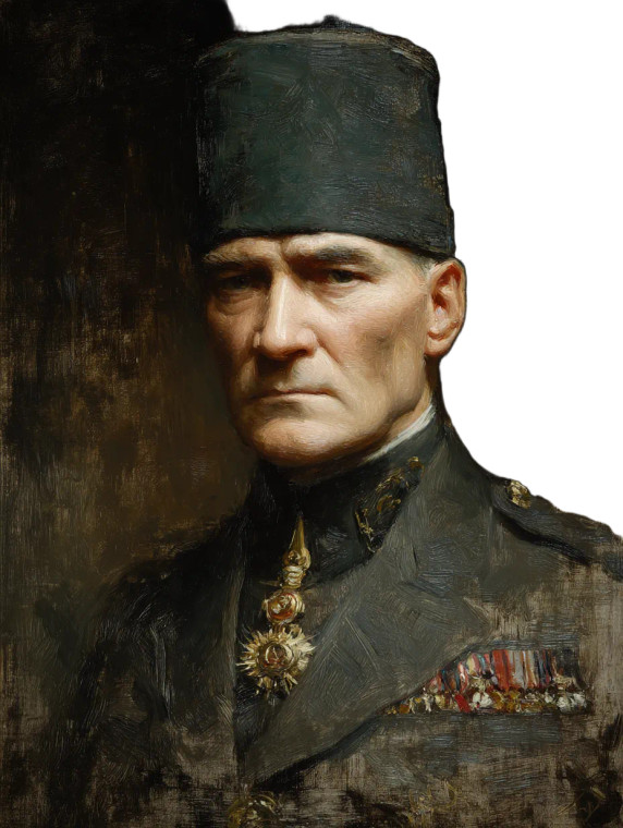 Atatürk Portrait V2 Vinyl Car Decal Sticker – Waterproof & UV-Resistant 