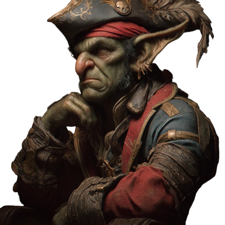 Goblin Pirate Vinyl Car Decal Sticker – Waterproof & UV-Resistant 