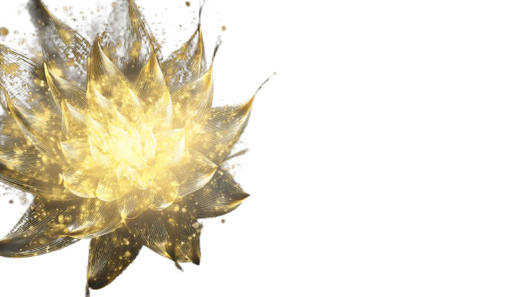 Golden Glowing Flower Vinyl Car Decal Sticker – Waterproof & UV-Resistant 