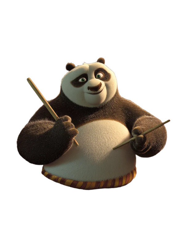 Kung Fu Panda V8 Vinyl Car Decal Sticker – Waterproof & UV-Resistant 